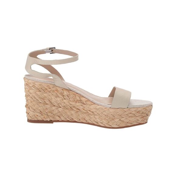 SPLENDID Womens Beige Marie Round Toe Wedge Leather Espadrille Shoes 5.5 M - Picture 3 of 4